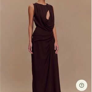 NWT Meshki Oria Chiffon Maxi Dress